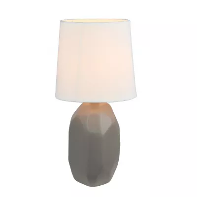 TEMPO KONDELA Qenny Typ 3 stolná lampa hnedá Taupe / biela