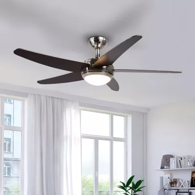 Lindby LED prevádzkovaný stropný ventilátor Anneka svetlo