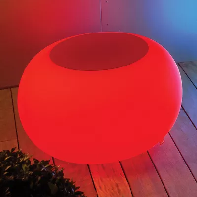 Moree BUBBLE Outdoor LED stôl RGB plstený poťah červený