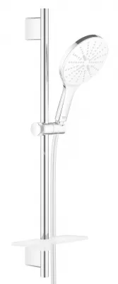 GROHE - Rainshower SmartActive Sada sprchové hlavice 150 9,5 l/min, 3 proudy, tyče 600 mm a hadice, měsíční bílá (26592LS0)