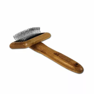 Bamboo Groom střední jemný kartáč s nerezovými hroty, Finišák