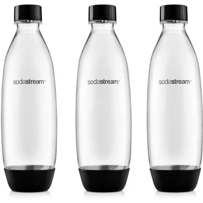 SodaStream Fľaša FUSE 3Pack 1 l, čierna